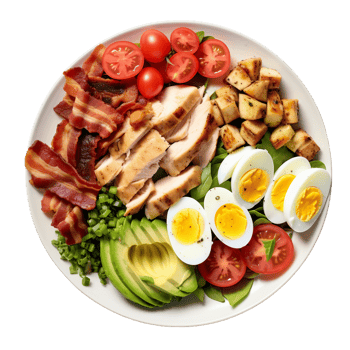 AI generated Cobb Salad on Transparent Background. png