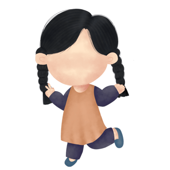 the little girl jumped png