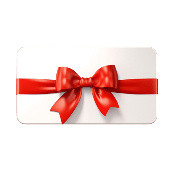 AI generated gift card with red bow on transparent background png