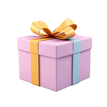 AI generated gift box with bow on transparent background png