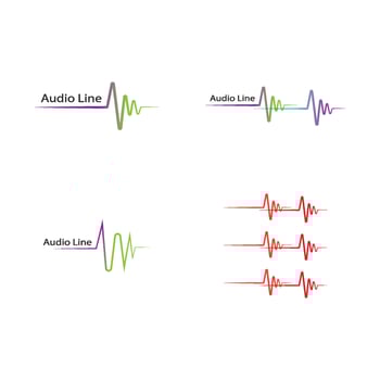 sound wave ilustration logo vector