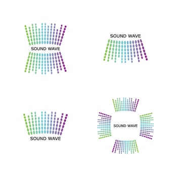 sound wave ilustration logo vector