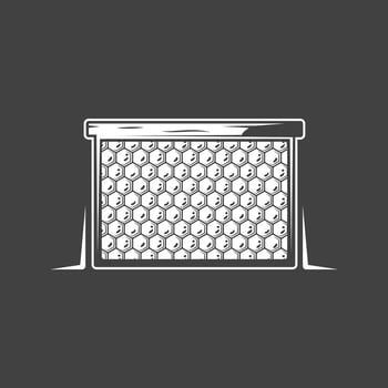 Bee frame isolated on black background vector