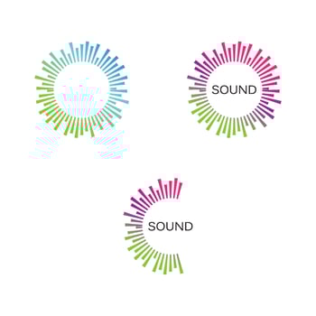 sound wave ilustration logo vector