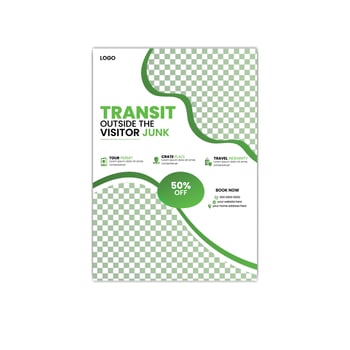 Travel flyer design vector