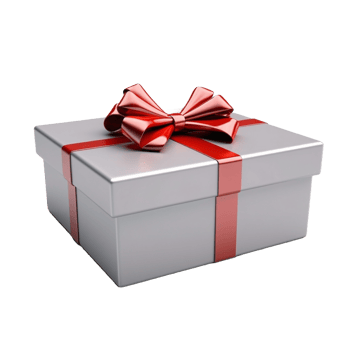 AI generated a gift box with red ribbon on a transparent background png