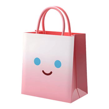 AI generated 3D Rendering of a Colorful Shopping Bag on Transparent Background - Ai Generated png