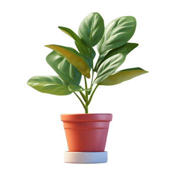 AI generated Plant in a Pot on Transparent background - Ai Generated png