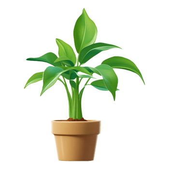 AI generated Plant in a Pot on Transparent background - Ai Generated png