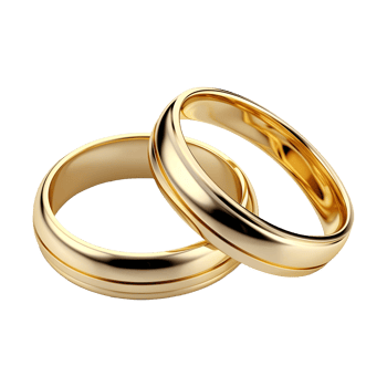 AI generated Couple Ring on Transparent background - Ai Generated png