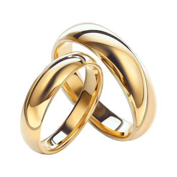 AI generated Couple Ring on Transparent background - Ai Generated png