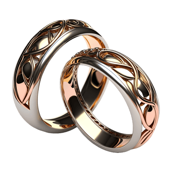 AI generated Couple Ring on Transparent background - Ai Generated png