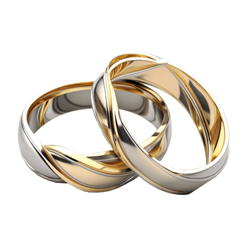 AI generated Couple Ring on Transparent background - Ai Generated png