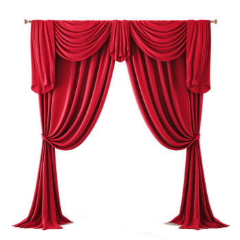 AI generated luxury royal curtain png