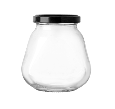 Small empty glass jar png