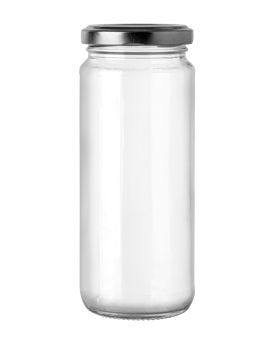 Small empty glass bottle png