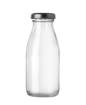 Small empty glass bottle png