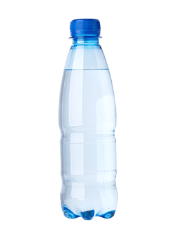 Blue plastic water bottle png