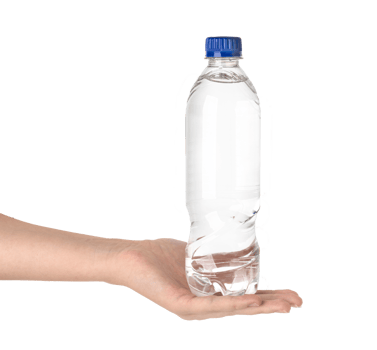 Young woman hand holding water bottle png