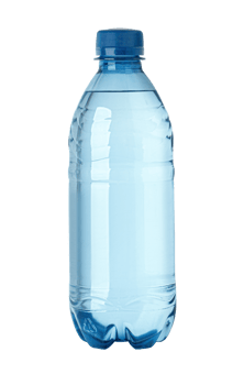 blue small plastic water bottle png