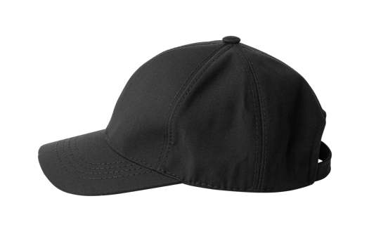 Black baseball cap mockup png