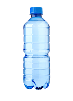 Blue plastic small water bottle png