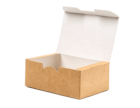 Open empty brown paper box png