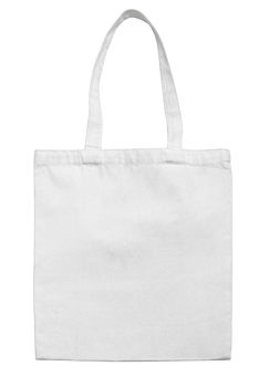 White canvas tote bag mockup blank eco shopping png