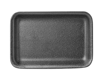 black empty foam food tray png