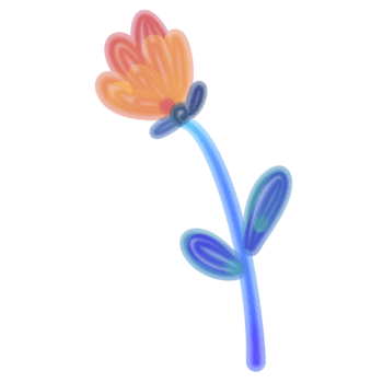 Neon flower shaped png