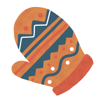 Winter mittens illustration png