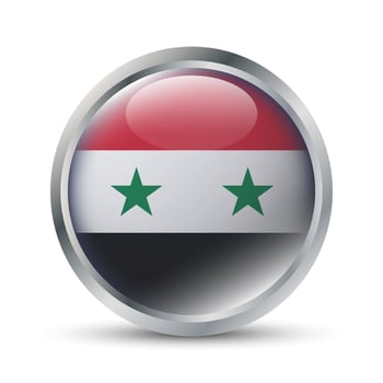 Syria Flag 3D Badge Illustration vector