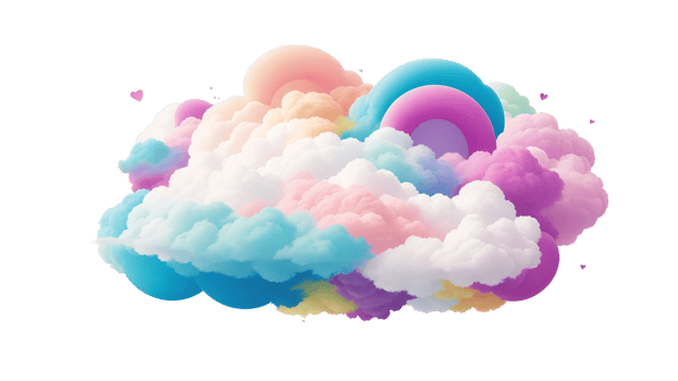 AI generated clouds png transparent background