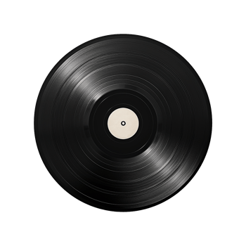 AI generated Vinyl record isolated on transparent background png