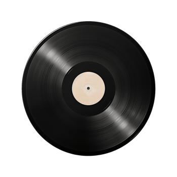 AI generated Vinyl record isolated on transparent background png