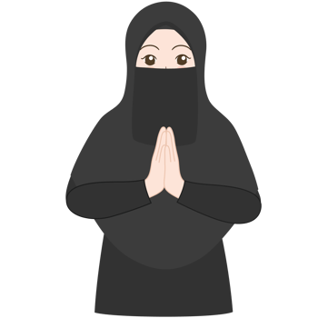 muslim woman greeting eid mubarak png