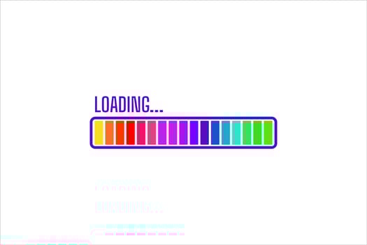 Loading Progress Bar Sticker Design vector
