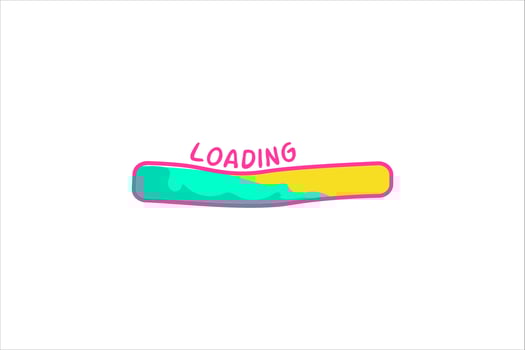 Loading Progress Bar Sticker Design vector