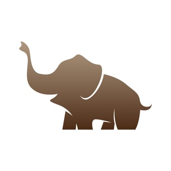 Elephant icon logo design vector