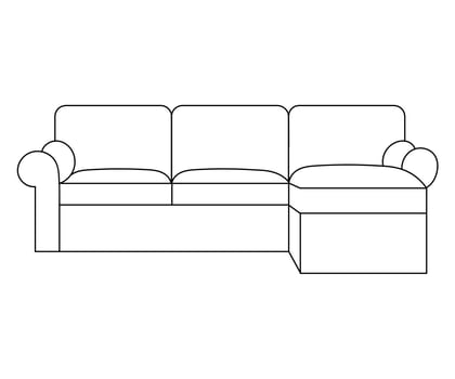 Sofa line Icons. Furniture design. Collection of sofa illustration. Modern furniture set isolated on white background. vector