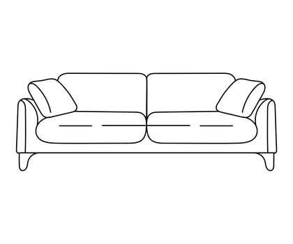 Sofa line Icons. Furniture design. Collection of sofa illustration. Modern furniture set isolated on white background. vector