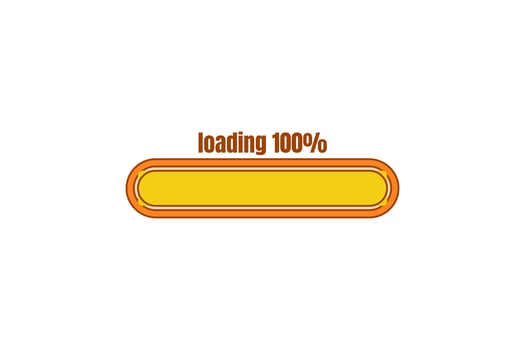 Loading Progress Bar Sticker Design vector