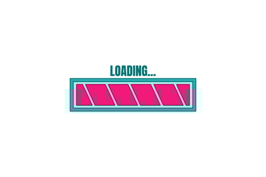 Loading Progress Bar Sticker Design vector
