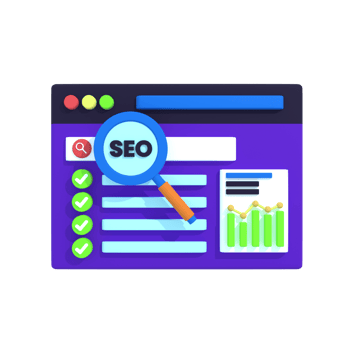 3D Illustration of SEO Marketing png