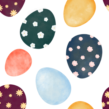 Seamless pattern with colorful Easter eggs. watercolor, for Easter-themed designs. for various applications, including textiles, stationery, and festive decorations png