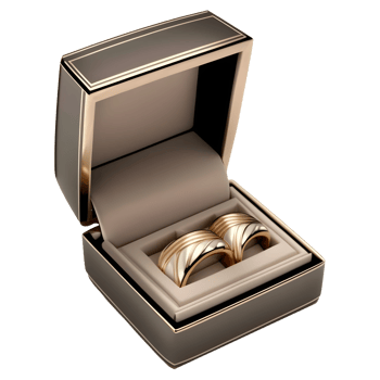 AI generated Couple Engagement Ring in a Box on Transparent background - Ai Generated png