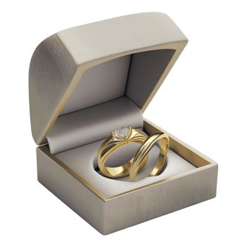 AI generated Couple Engagement Ring in a Box on Transparent background - Ai Generated png