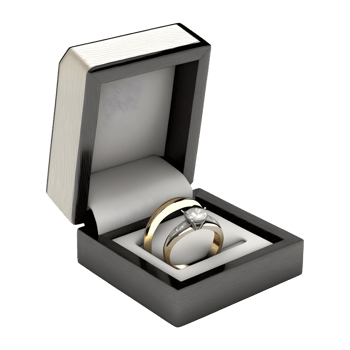 AI generated Couple Engagement Ring in a Box on Transparent background - Ai Generated png