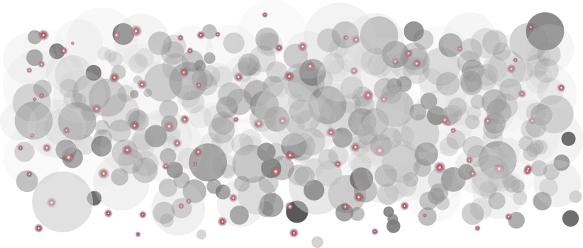 a bunch of circles with red and black dots png