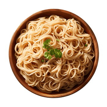 AI generated Bowl of instant noodles with parsley on transparent background png